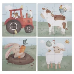Little Dutch Speelgoed Vanaf 3 Jaar|Speelgoed Vanaf 2 Jaar^4 in 1 puzzel Little Farm