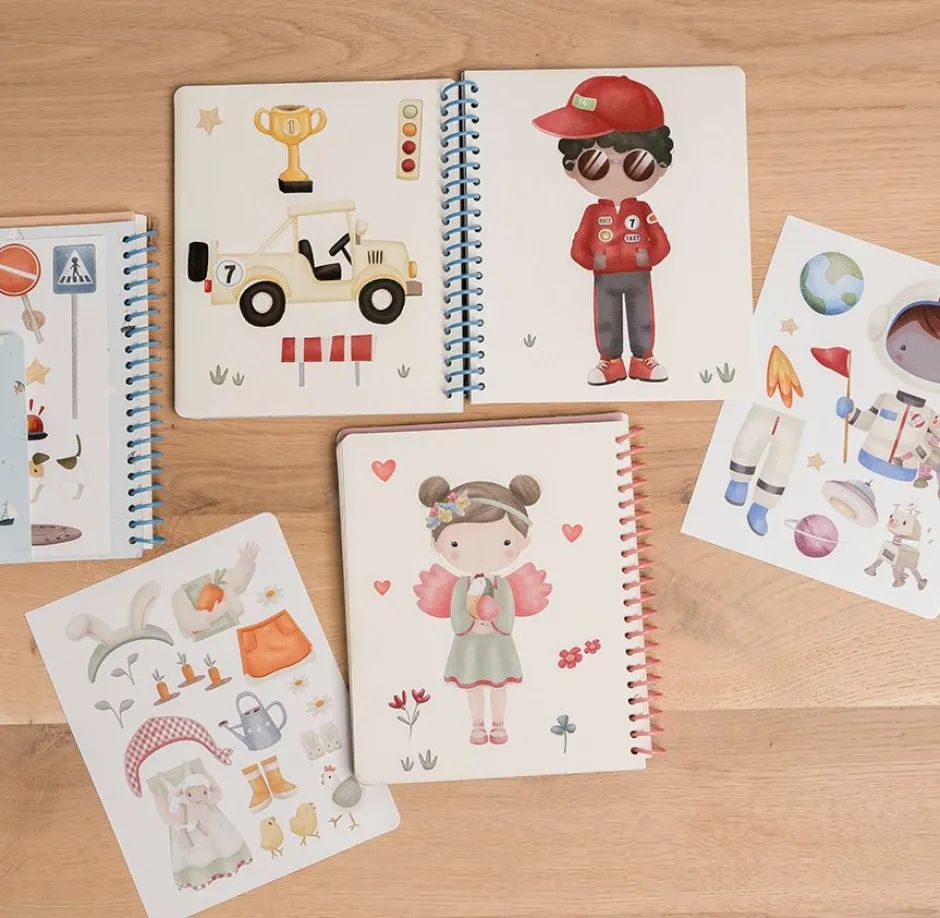 Little Dutch Speelgoed Vanaf 3 Jaar|Creatief Speelgoed^Aankleed- en stickerboek Jim & Friends