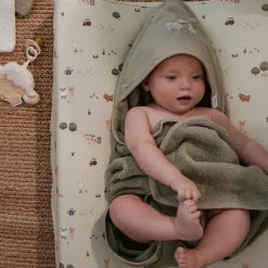 Little Dutch Verschoning|Aankleedkussenhoezen^Aankleedkussenhoes - Groen - Little Farm