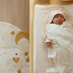 Little Dutch Verschoning|Aankleedkussenhoezen^Aankleedkussenhoes - Wit - Newborn Naturals - Moon & Stars