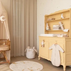 Little Dutch Verschoning|Aankleedkussenhoezen^Aankleedkussenhoes - Wit - Newborn Naturals - Moon & Stars