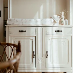 Little Dutch Verschoning|Aankleedkussenhoezen^Aankleedkussenhoes - Wit - Newborn Naturals - Baby Bunny