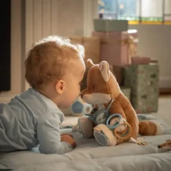 Little Dutch Educatief Speelgoed^Activiteitenknuffel Vos - Blauw - Forest Friends