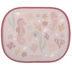 Little Dutch Autostoeltjes Accessoires|Zonneschermpjes^Auto Zonnescherm - Roze - Ocean Dreams
