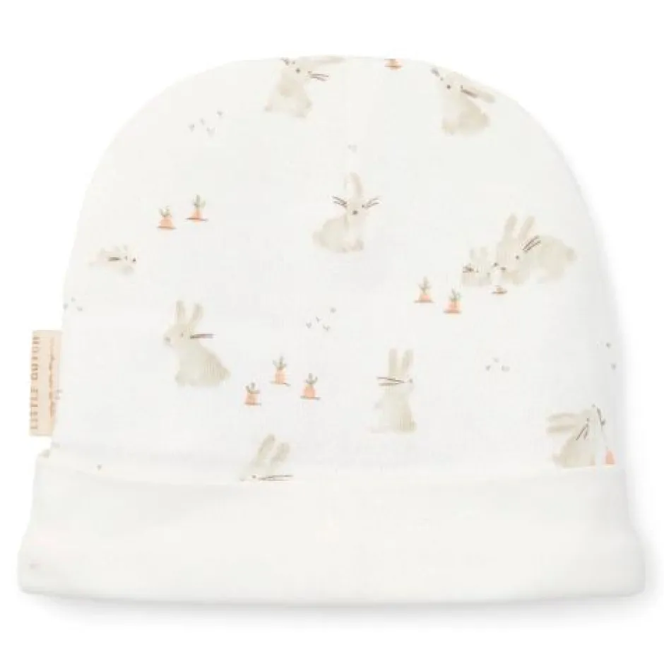 Little Dutch Accessoires|Babykleding^Babymutsje - Wit - Newborn Naturals - Baby Bunny
