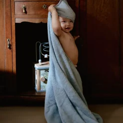 Little Dutch Omslagdoek|Badcape Baby^Badcape - Blauw - 75 x 75 - Essentials