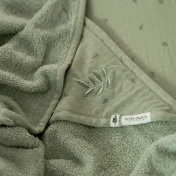 Little Dutch Badcape Baby|Omslagdoek^Badcape - Groen - 100 x 100 - Essentials