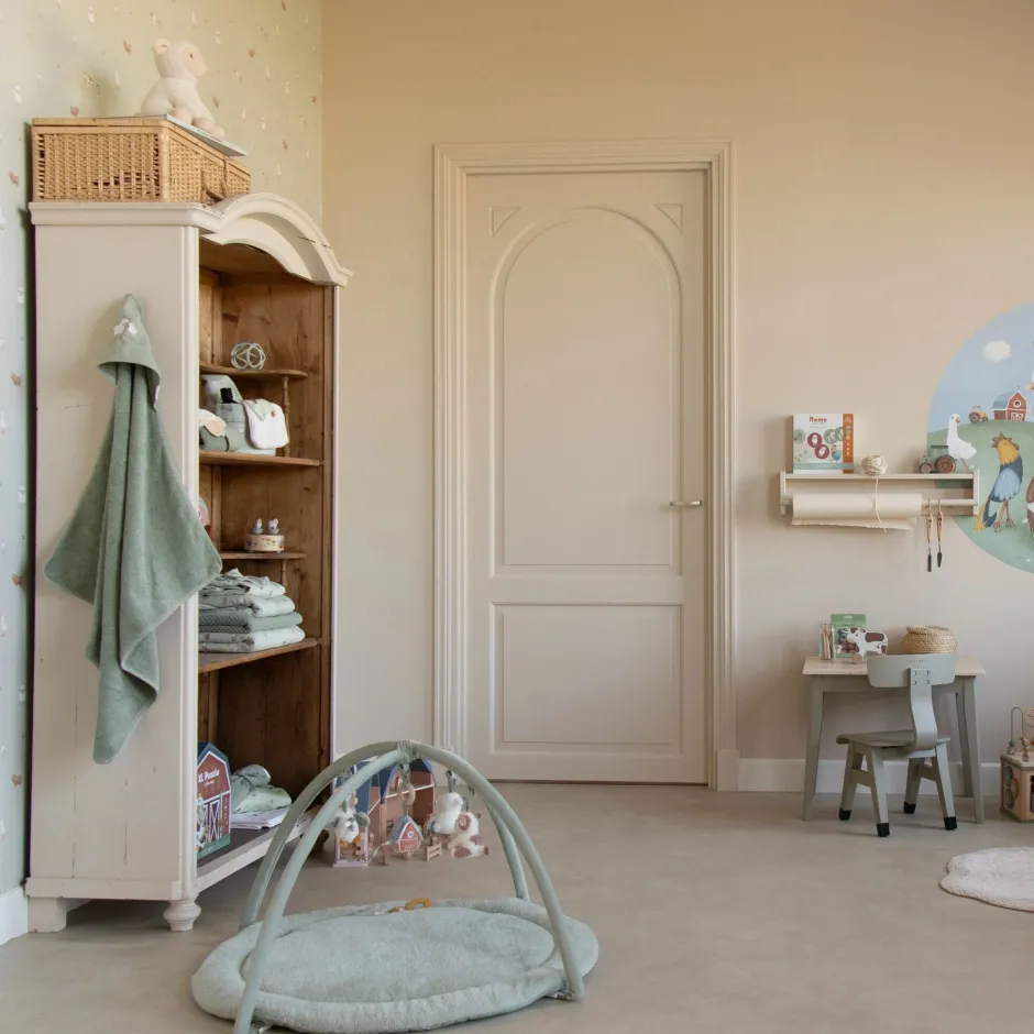 Little Dutch Badcape Baby|Omslagdoek^Badcape - Groen - 75 x 75 - Little Farm