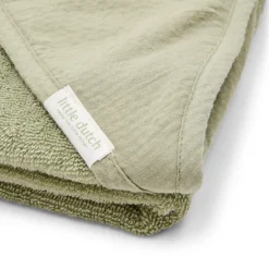 Little Dutch Badcape Baby|Omslagdoek^Badcape - Groen - 100 x 100 - Little Farm