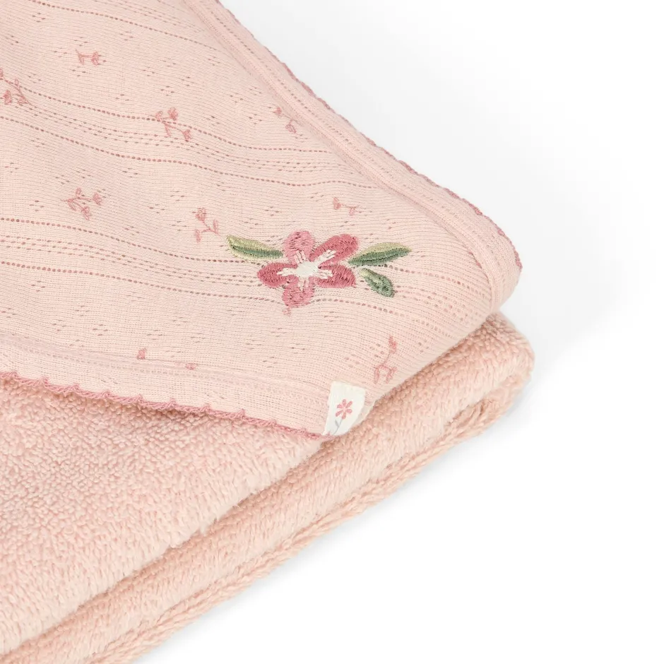 Little Dutch Badcape Baby|Omslagdoek^Badcape - Roze - 100 x 100 - Essentials