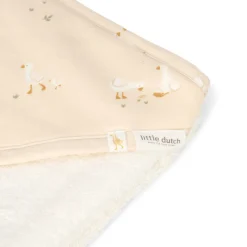 Little Dutch Badcape Baby|Omslagdoek^Badcape - Wit - 75 x 75 - Newborn Naturals - Little Goose