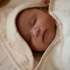 Little Dutch Badcape Baby|Omslagdoek^Badcape - Wit - 75 x 75 - Newborn Naturals - Little Goose