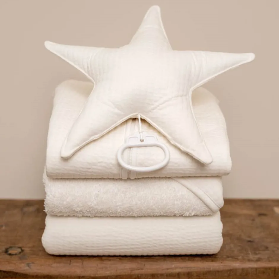 Little Dutch Badcape Baby|Omslagdoek^Badcape Pure Soft White - 75x75 cm