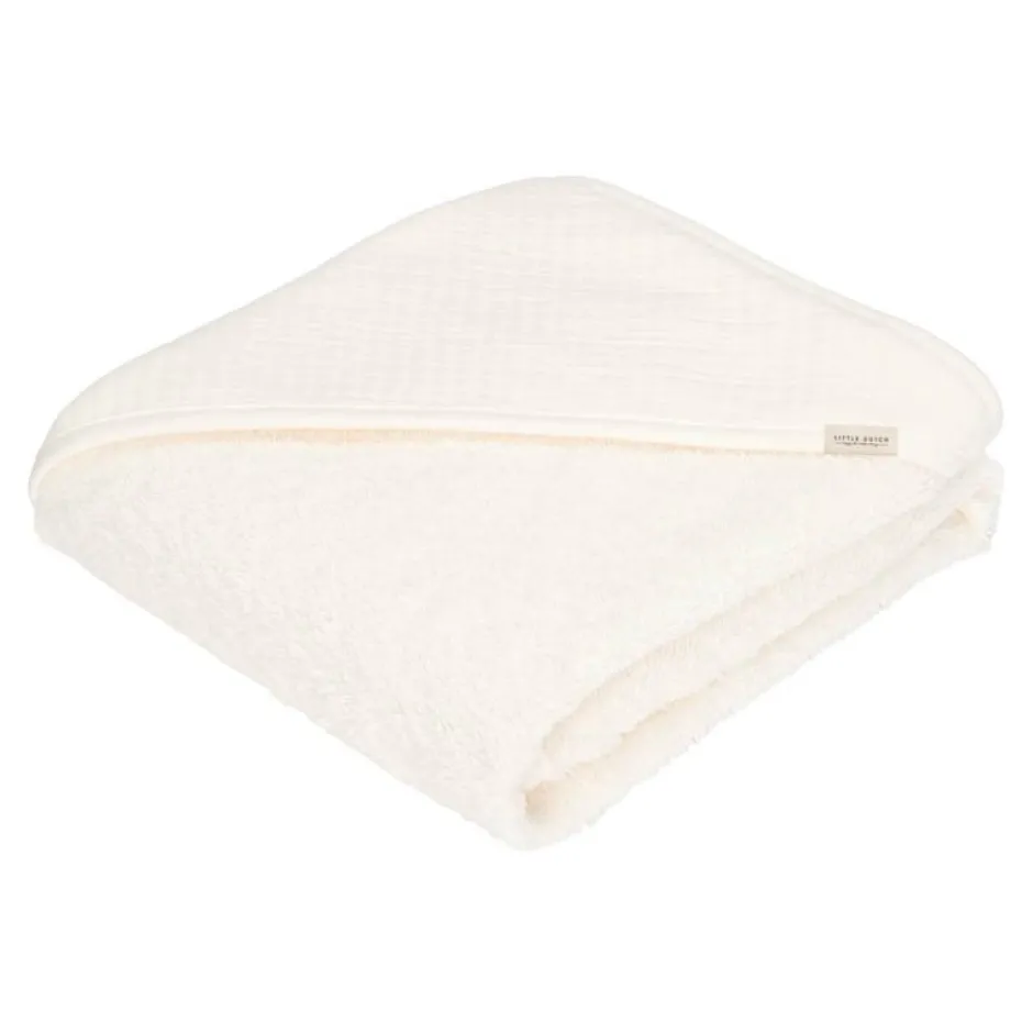 Little Dutch Badcape Baby|Omslagdoek^Badcape Pure Soft White - 75x75 cm