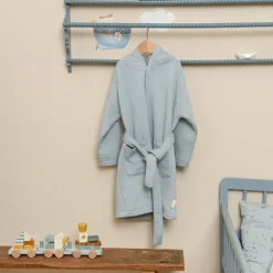 Little Dutch Badjasjes & Poncho's|Badjas Kind^Badjas Pure Soft Blue - 98/104