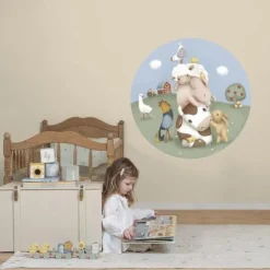Little Dutch Decoratie|Behang^Behangcirkel - Meerkleurig - Little Farm