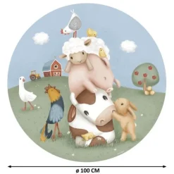 Little Dutch Decoratie|Behang^Behangcirkel - Meerkleurig - Little Farm