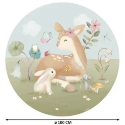 Little Dutch Decoratie|Behang^Behangcirkel - Meerkleurig - Fairy Garden