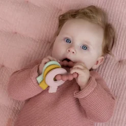 Little Dutch Bijtring^Bijtspeeltje sleutelbos roze