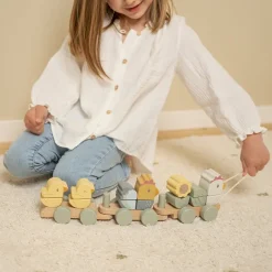 Little Dutch Speelgoed Vanaf 2 Jaar|Educatief Speelgoed^Blokkentrein kip Little Farm