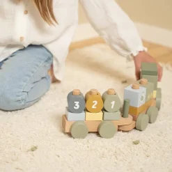 Little Dutch Educatief Speelgoed|Rollenspel^Blokkentrein tractor Little Farm