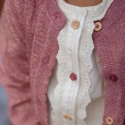 Little Dutch Meisjes Kleding|Kinderkleding^Blouse lange mouw - Met knoopjes - Wit - Fairy Garden