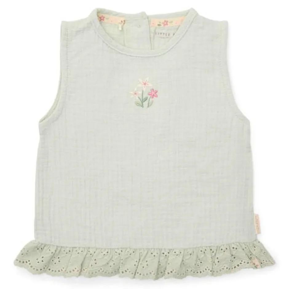 Little Dutch Meisjes Kleding|Kinderkleding^Blouse mouwloos - Groen - Fairy Garden