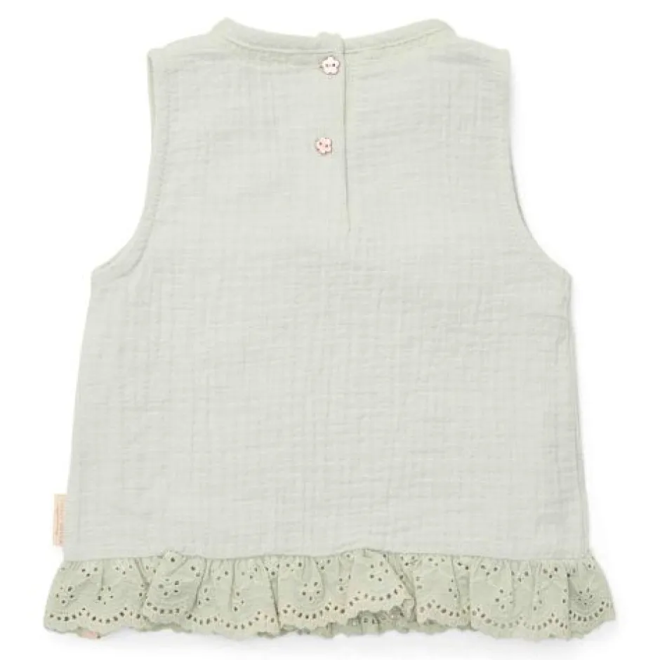 Little Dutch Meisjes Kleding|Kinderkleding^Blouse mouwloos - Groen - Fairy Garden