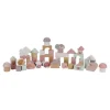 Little Dutch Speelgoed Vanaf 3 Jaar|Houten Speelgoed^Bouwblokken - Roze - Fairy Garden