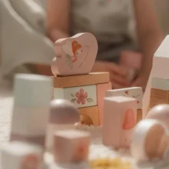 Little Dutch Speelgoed Vanaf 3 Jaar|Houten Speelgoed^Bouwblokken - Roze - Fairy Garden