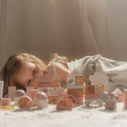 Little Dutch Speelgoed Vanaf 3 Jaar|Houten Speelgoed^Bouwblokken - Roze - Fairy Garden