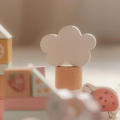 Little Dutch Speelgoed Vanaf 3 Jaar|Houten Speelgoed^Bouwblokken - Roze - Fairy Garden