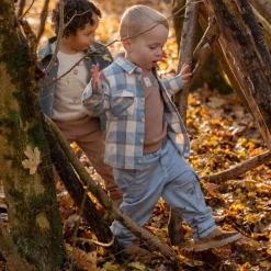 Little Dutch Jongens Kleding|Kinderkleding^Broek - Joggingstof - Blauw - Forest Friends