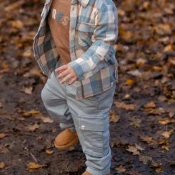 Little Dutch Jongens Kleding|Kinderkleding^Broek - Joggingstof - Blauw - Forest Friends