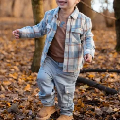 Little Dutch Jongens Kleding|Kinderkleding^Broek - Joggingstof - Blauw - Forest Friends