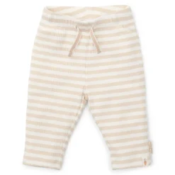 Little Dutch Babykleding^Broek - Zand - Newborn Naturals - Gestreept
