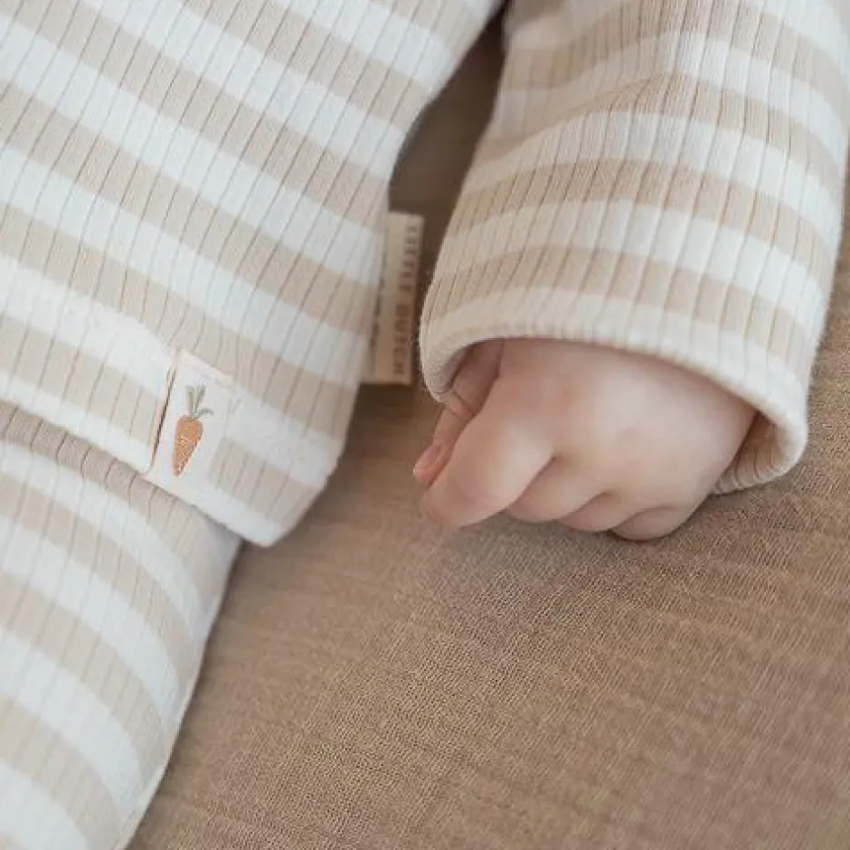 Little Dutch Babykleding^Broek - Zand - Newborn Naturals - Gestreept