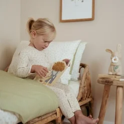 Little Dutch Dekbedovertrekken^Eenpersoons dekbedovertrek - Groen - Essentials - Blueberry Leaves