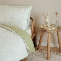 Little Dutch Dekbedovertrekken^Eenpersoons dekbedovertrek - Groen - Essentials - Blueberry Leaves