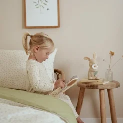 Little Dutch Dekbedovertrekken^Eenpersoons dekbedovertrek - Groen - Essentials - Blueberry Leaves