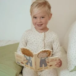 Little Dutch Dekbedovertrekken^Eenpersoons dekbedovertrek - Groen - Essentials - Blueberry Leaves