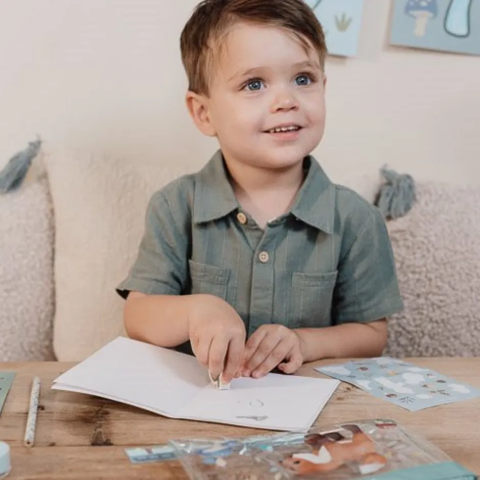 Little Dutch Creatief Speelgoed^Etui met inhoud - Blauw - Forest Friends