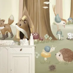 Little Dutch Decoratie|Behang^Fotobehang - Meerkleurig - Forest Friends