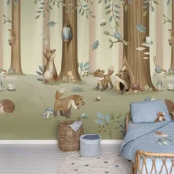 Little Dutch Decoratie|Behang^Fotobehang - Meerkleurig - Forest Friends