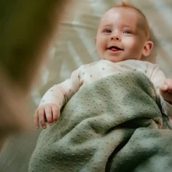 Little Dutch Ledikantdeken^Gebreid ledikantdeken - Fleece – Groen – Essentials