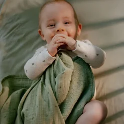 Little Dutch Ledikantdeken^Gebreid ledikantdeken - Fleece – Groen – Essentials