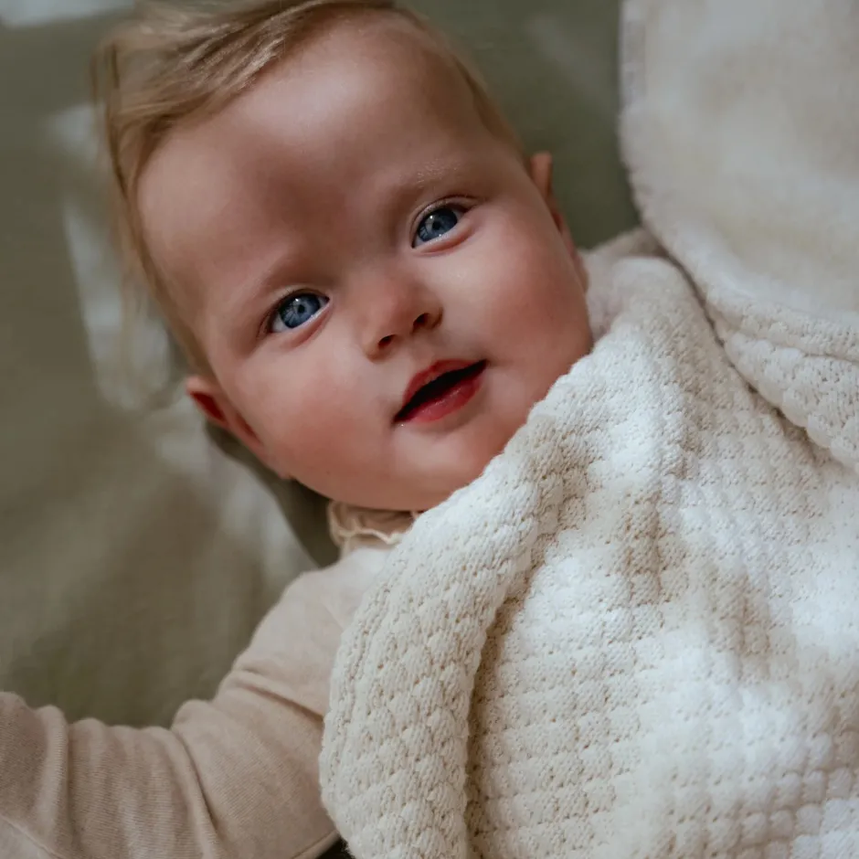 Little Dutch Ledikantdeken^Gebreid ledikantdeken - Fleece – Wit – Essentials