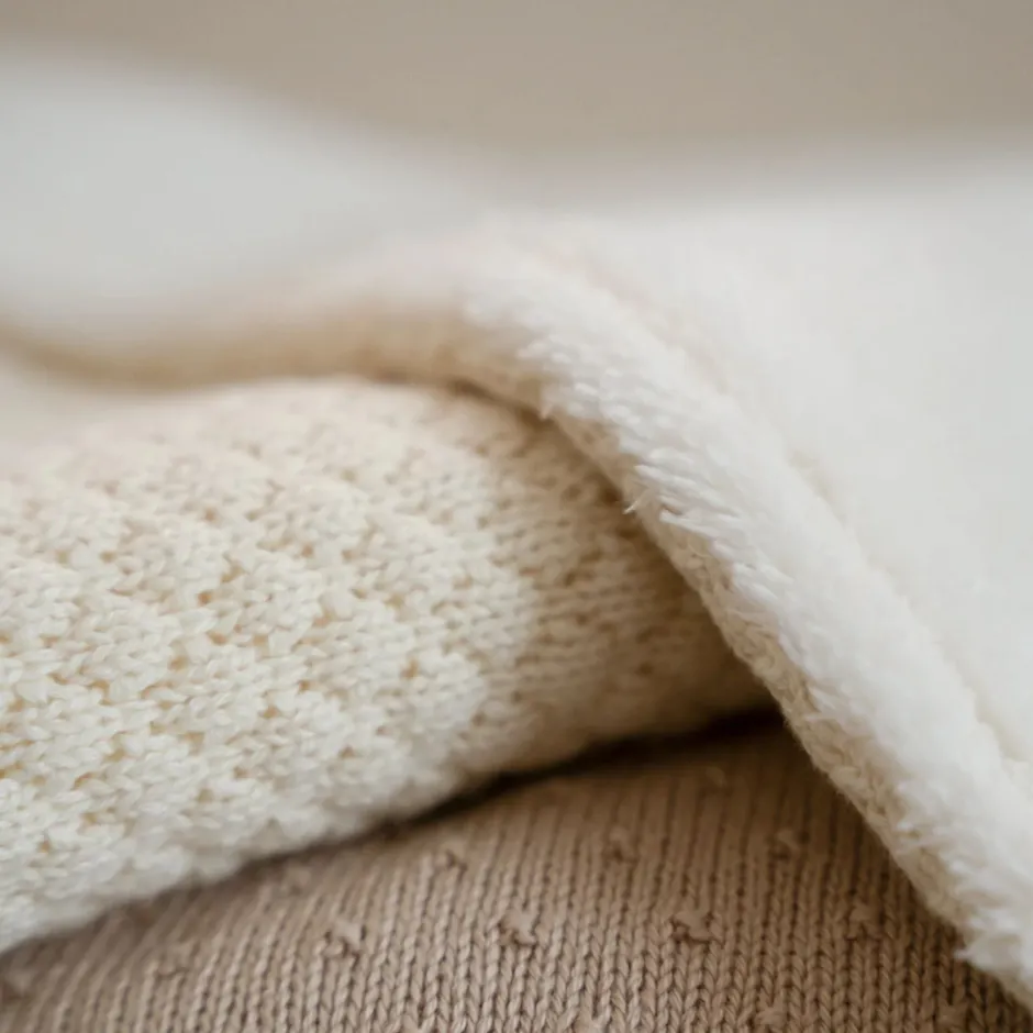 Little Dutch Ledikantdeken^Gebreid ledikantdeken - Fleece – Wit – Essentials