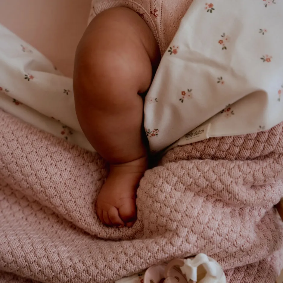 Little Dutch Ledikantdeken^Gebreid ledikantdeken - Fleece - Roze - Essentials