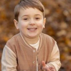 Little Dutch Jongens Kleding|Kinderkleding^Gebreid vest - Bruin - Forest Friends